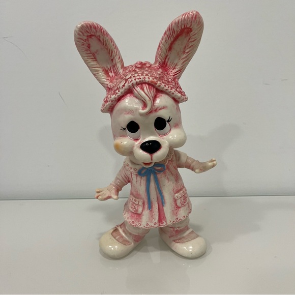 Vintage Creative 1977 Pink Plastic Coin Bank Piggy Bank 11.5” Tall - Picture 1 of 3